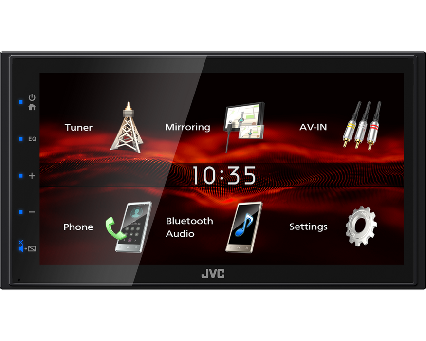JVC KW-M180BT 6.8” WVGA Digital Media AV Receiver with Built-In Bluetooth® Wireless Technology.