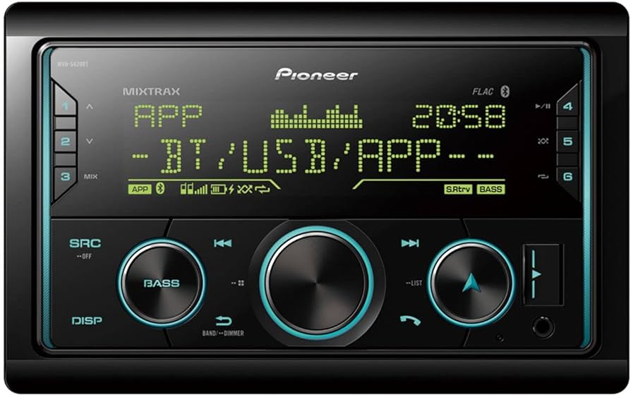 Pioneer MVH-S620BT 2-DIN receiver with USB, Bluetooth, multi colour illumination and Spotify