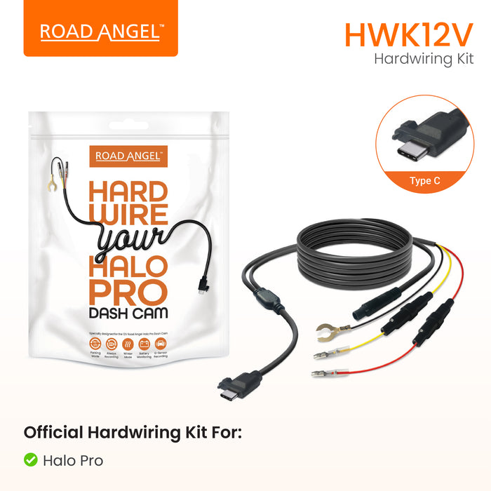 Road Angel HWK12V Halo Pro & Aura HD3 Hardwire kit to Enable Parking Mode