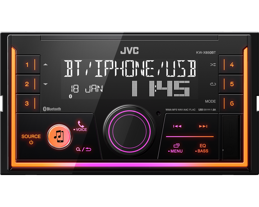 JVC KW-X850BT 2DIN, Digital Media Receiver with Bluetooth.