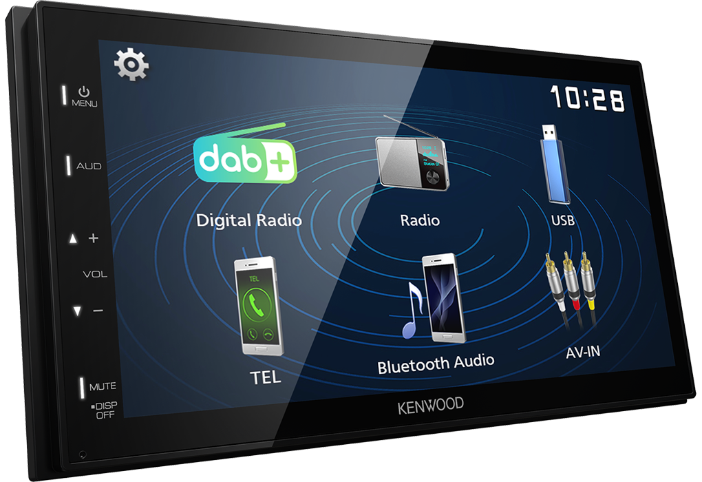 Kenwood DMX-129DAB 6.8” WVGA Digital Media AV Receiver with DAB Radio Built-in.