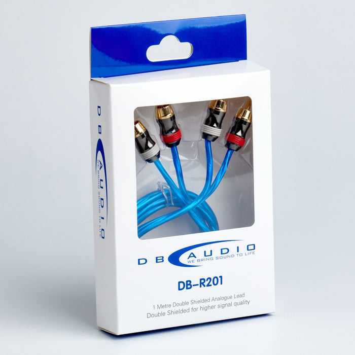 DB Audio DBR201 1 Metre Double Shielded RCA Cable Perfect for Car Audio Amplifier & Home Audio Amps