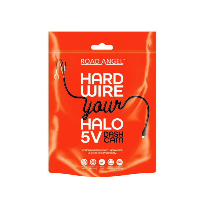 Road Angel Halo Dash Cam 5V-Type C, HWK5-VC, Hard Wiring Kit - HWK5-VC for Halo Elite, Ultra, View 2, Drive 2 and Go 2