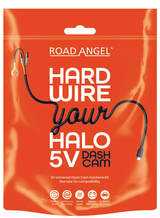 Road Angel Halo Dash Cam 5V-Type C, HWK5-VC, Hardwiring Kit - for Halo Ultra, View 2, Drive 2