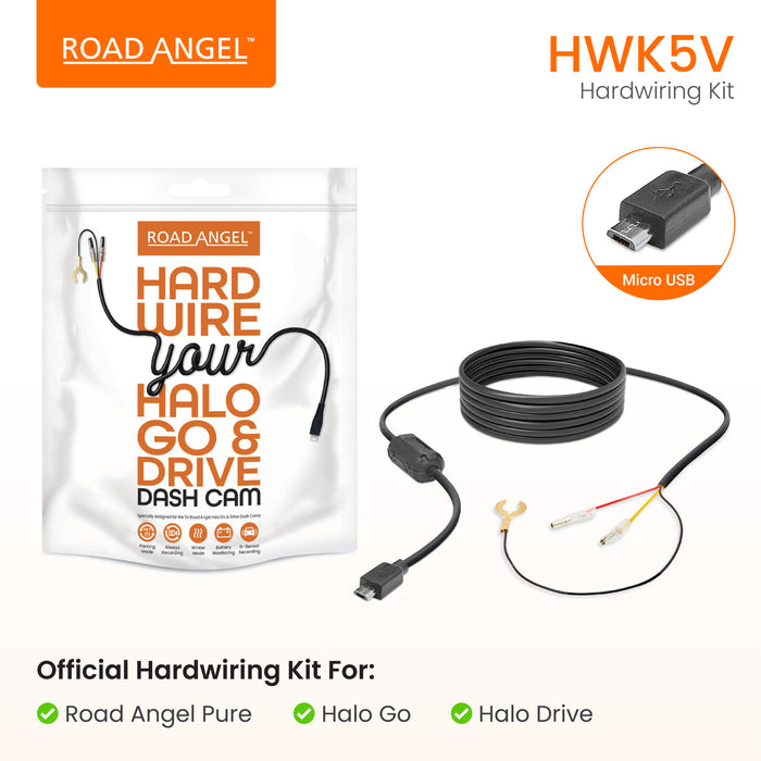 Road Angel HWK5V Halo Go/Drive and Pure Hard Wiring Kit