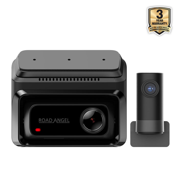 Road Angel Halo Elite 4K (2160p) & 1K (1080p) Dual Dash Cam Including Hard Wiring Kit With Sony Starvis 2 Enhanced Night Vision Video Technology!