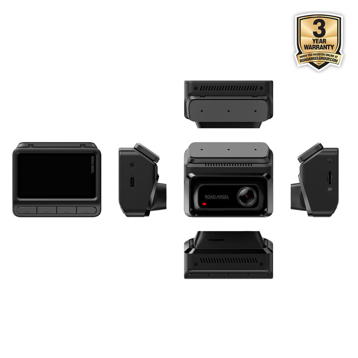 Road Angel Halo Elite 4K (2160p) & 1K (1080p) Dual Dash Cam Including Hard Wiring Kit With Sony Starvis 2 Enhanced Night Vision Video Technology!