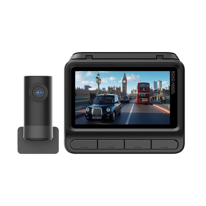 Road Angel Halo Elite 4K (2160p) & 1K (1080p) Dual Dash Cam Including Hard Wiring Kit With Sony Starvis 2 Enhanced Night Vision Video Technology!