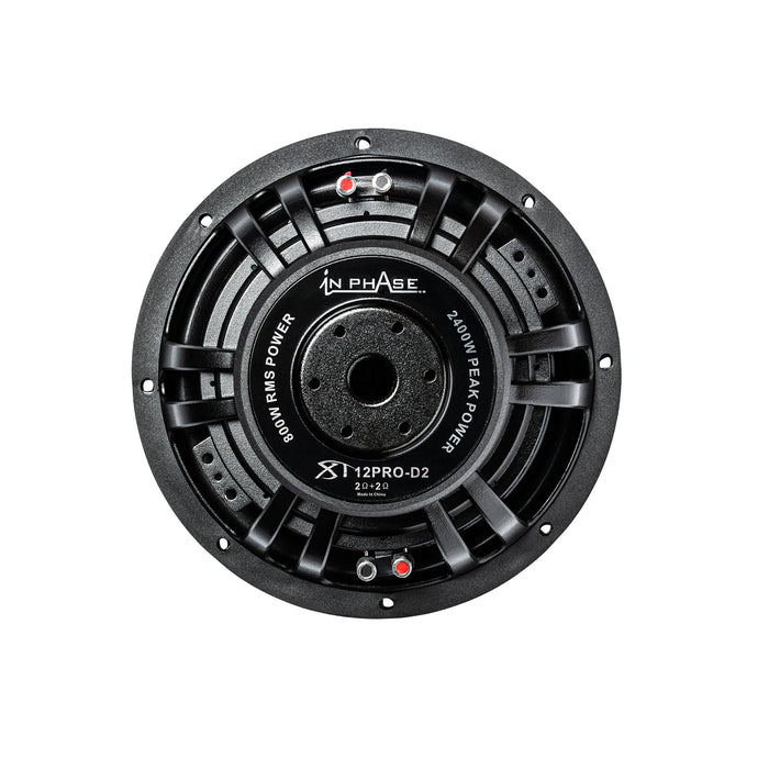 IN PHASE XT12-PRO 12" Dual 2 Ohm VC 800W RMS