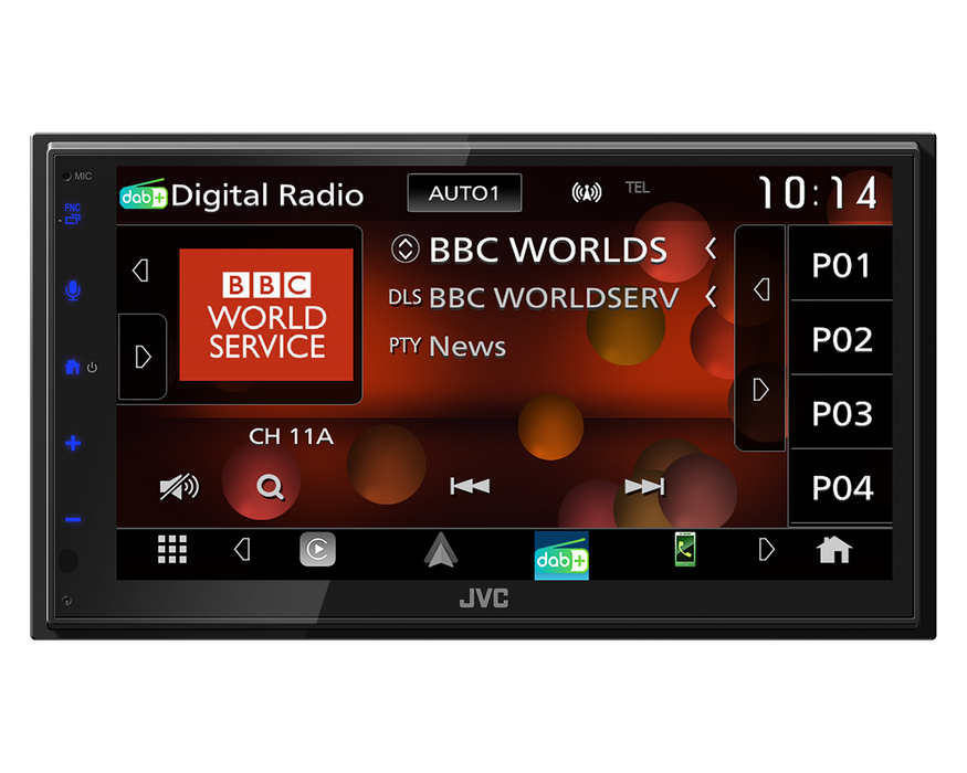 JVC KW-M695DBW 6.8" Double DIN Wireless Apple CarPlay Android Auto Wireless Mirroring DAB+ Bluetooth