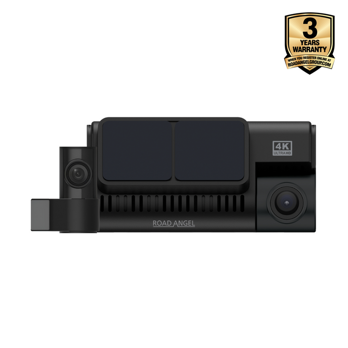 Road Angel Halo Ultima 4K Dual Dash Cam with Parking Mode & Quick Release mounting