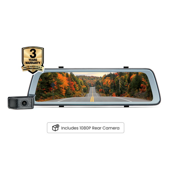 Road Angel Halo View 2 Channel 2K Mirror Dash Cam - NOW USB C