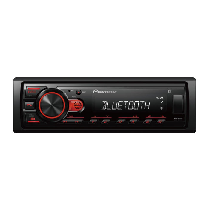 Pioneer MVH-230BT Car Stereo Receiver with Bluetooth Red Illumination