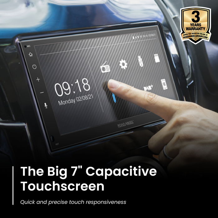 Road Angel RA-X721DAB 7inch Touchscreen Double Din Car Play/ Android Auto Stereo DAB+