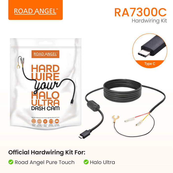 Road Angel HALO ULTRA and Pure Vision Type C Hardwiring Kit