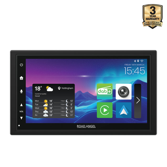 Road Angel RA-X622BT - Car Stereo With 7" Touch Screen Display, Bluetooth, Wireless Android Auto & Apple Car Play