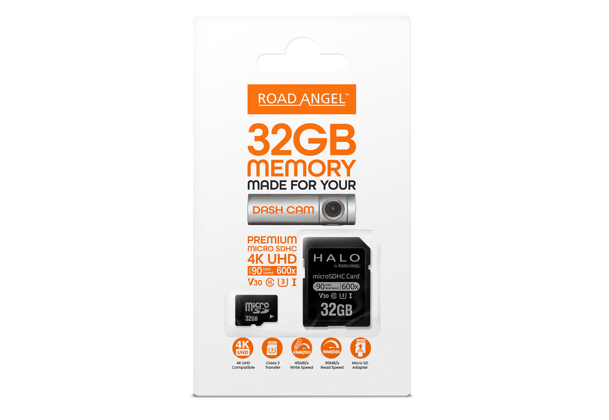 Road Angel 32GB MicroSD Card - Automotive Grade, Made for Halo Dash Ca ...