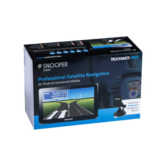 Snooper S9900-Pro Truckmate (HGV / Commercial) Snooper S9900-Pro Truckmate 9” HGV & Truck Sat Nav – Custom Routing for Large Vehicles, Free Lifetime Maps, Traffic Alerts, Magnetic Mount