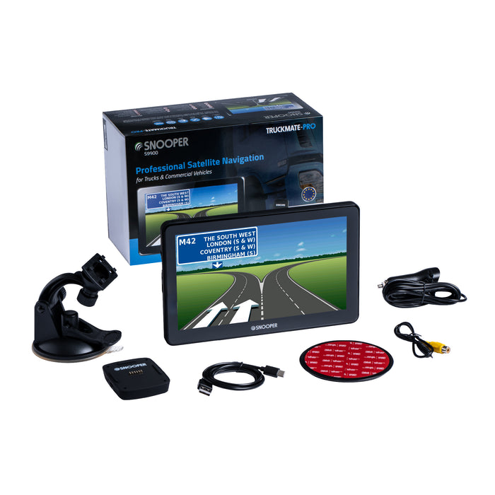 Snooper S9900-Pro Truckmate (HGV / Commercial) Snooper S9900-Pro Truckmate 9” HGV & Truck Sat Nav – Custom Routing for Large Vehicles, Free Lifetime Maps, Traffic Alerts, Magnetic Mount