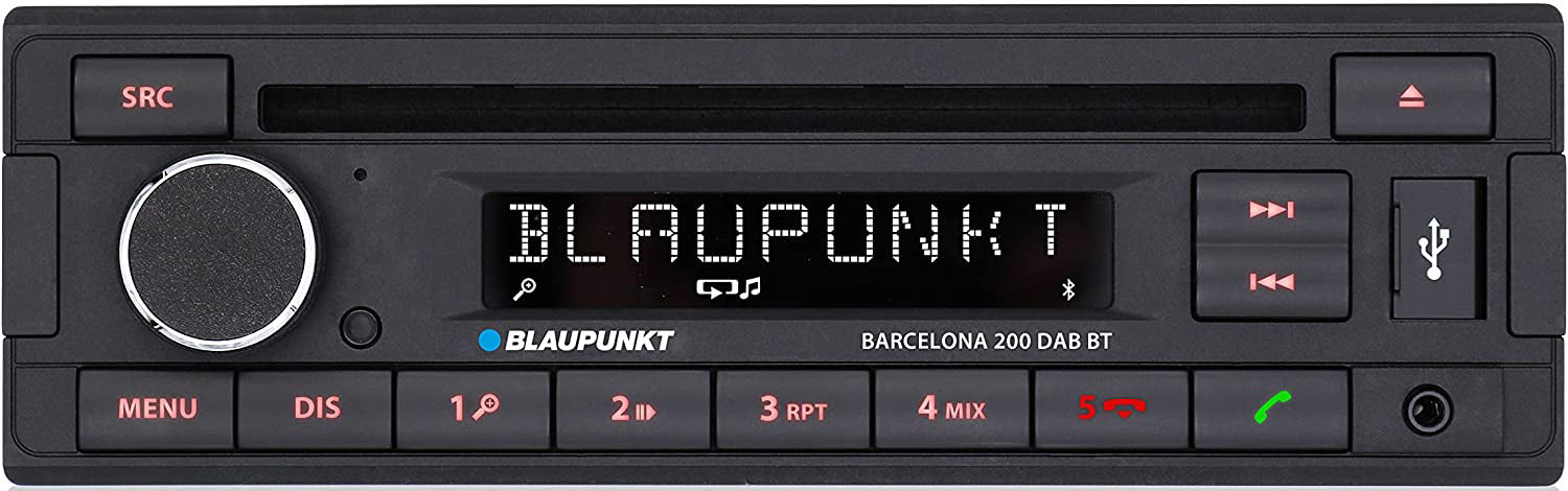 Blaupunkt BARCELONA200DAB Single Din Stereo with DAB+, Bluetooth, CD, USB & AUX