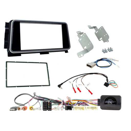 Connects2 Fitting Accessories Connects2 CTKNS12 Nissan Kicks Micra Double Din Stereo Installation Kit Black Gloss