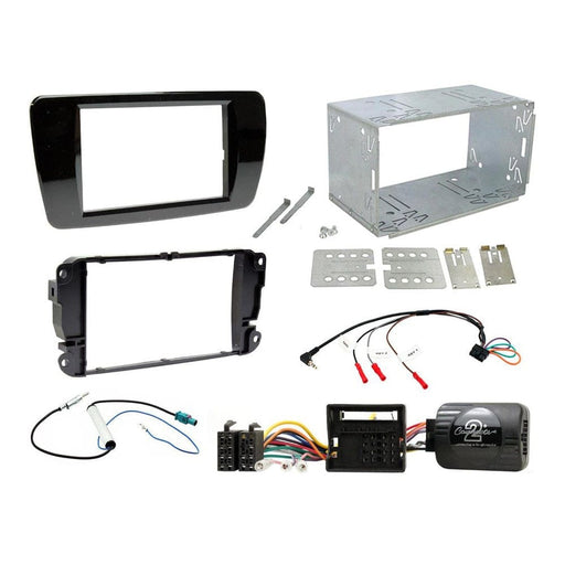 Connects2 Stereo Fitting Connects2 CTKST09 Seat Ibiza 2008 - 2014 Piano Black Double Din Car Stereo Fascia Fitting Kit