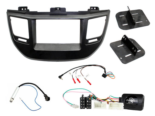 Connects2 Stereo Fitting Connects2 CTKHY20 Hyundai Tucson 2015 Double Din Car Stereo Installation Kit
