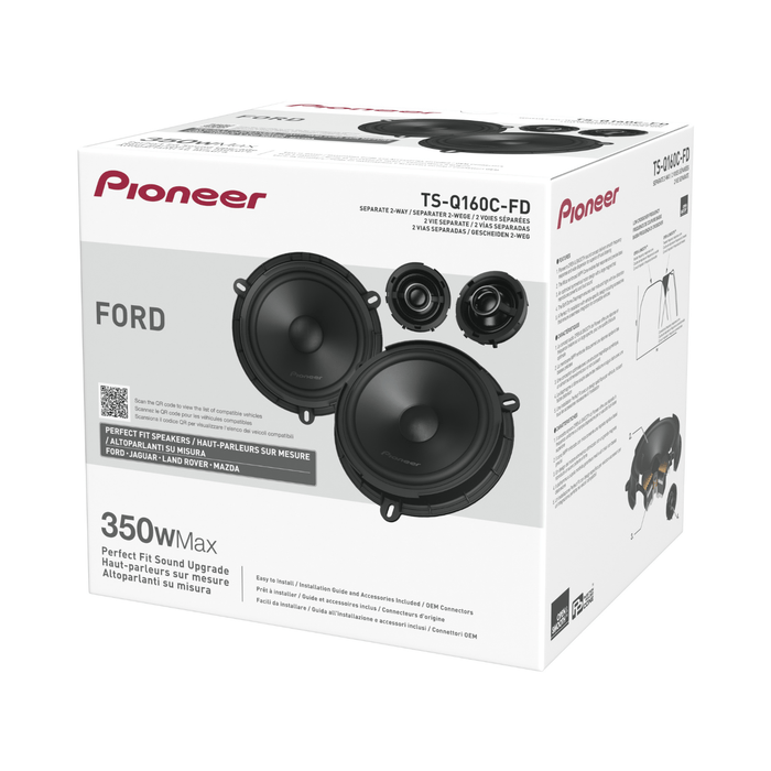 Pioneer TS-Q160C-FD 6.5" 2-Way Component System 350W for Ford Jaguar Land Rover Mazda
