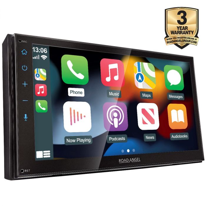 Road Angel RA-X721DAB 7inch Touchscreen Double Din Car Play/ Android Auto Stereo DAB+