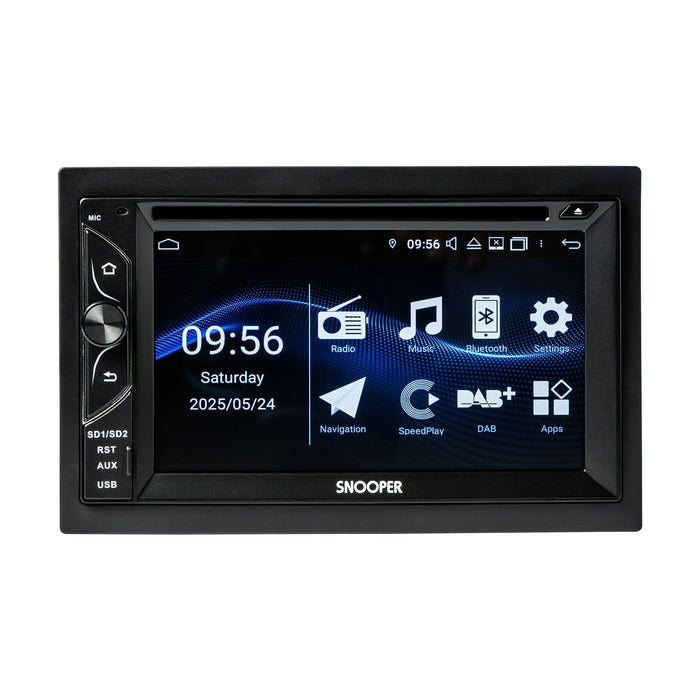 Snooper SMH-620DAB Double Din 6.2" Capacitive Touchscreen DVD/CD Multimedia Receiver