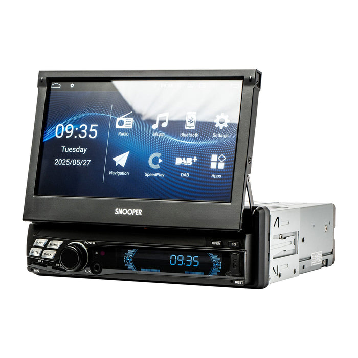 Snooper SMH-725DAB Single Din 7" Multimedia Receiver with Apple CarPlay, Android Auto, DAB/DAB+