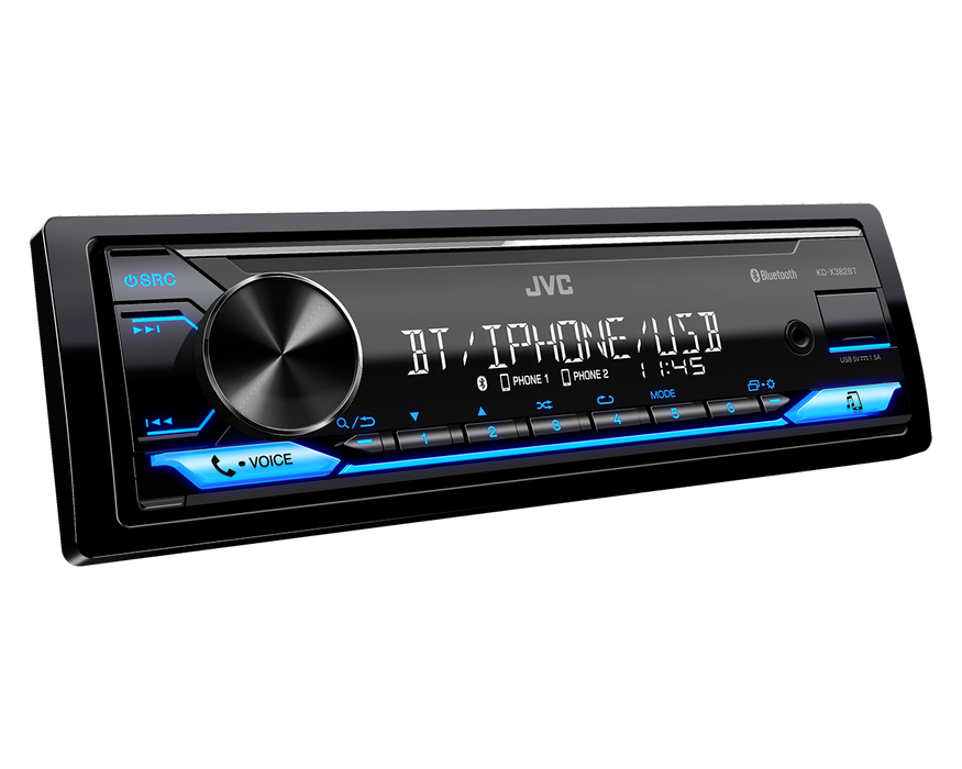 JVC KD-X382BT Premium Mechless Tuner with Alexa, Bluetooth, iPhone, Android, Spotify