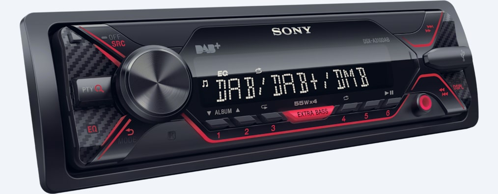 Sony DSX-A310DAB DAB/DAB+ Radio Media Receiver with USB AUX and Bass Boost
