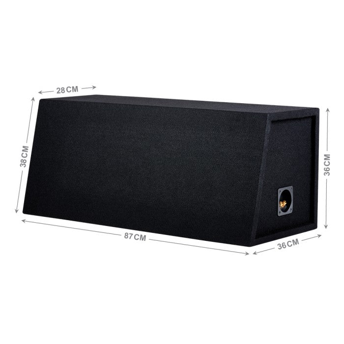 In Phase BX210P Double 10" Ported Subwoofer Enclosure with Black Carpet