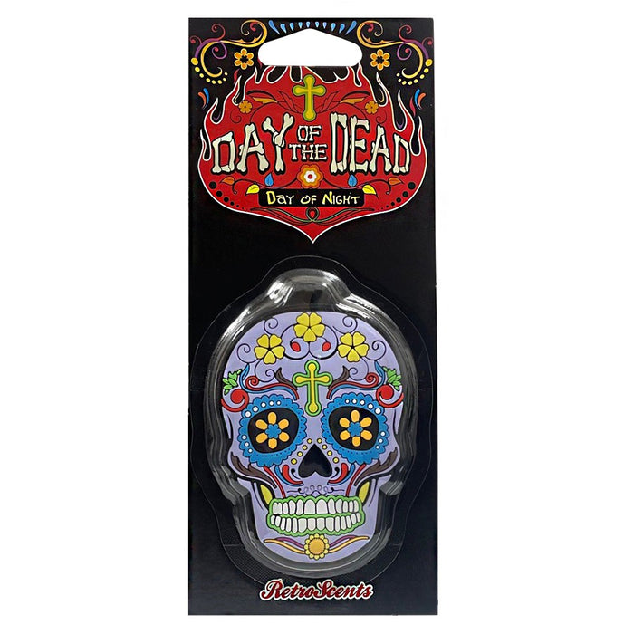 Retro Scents DD3D2 3D Day of the Dead - Night of Day Blue Skull Car Air Freshener