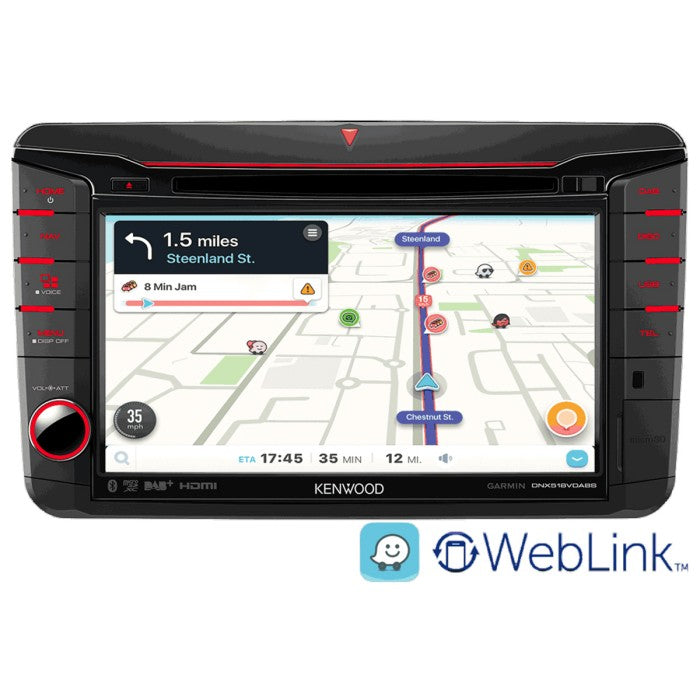 Kenwood DNX518VDABS 7" AV Navigation System with DAB+ Smartphone Control & Bluetooth