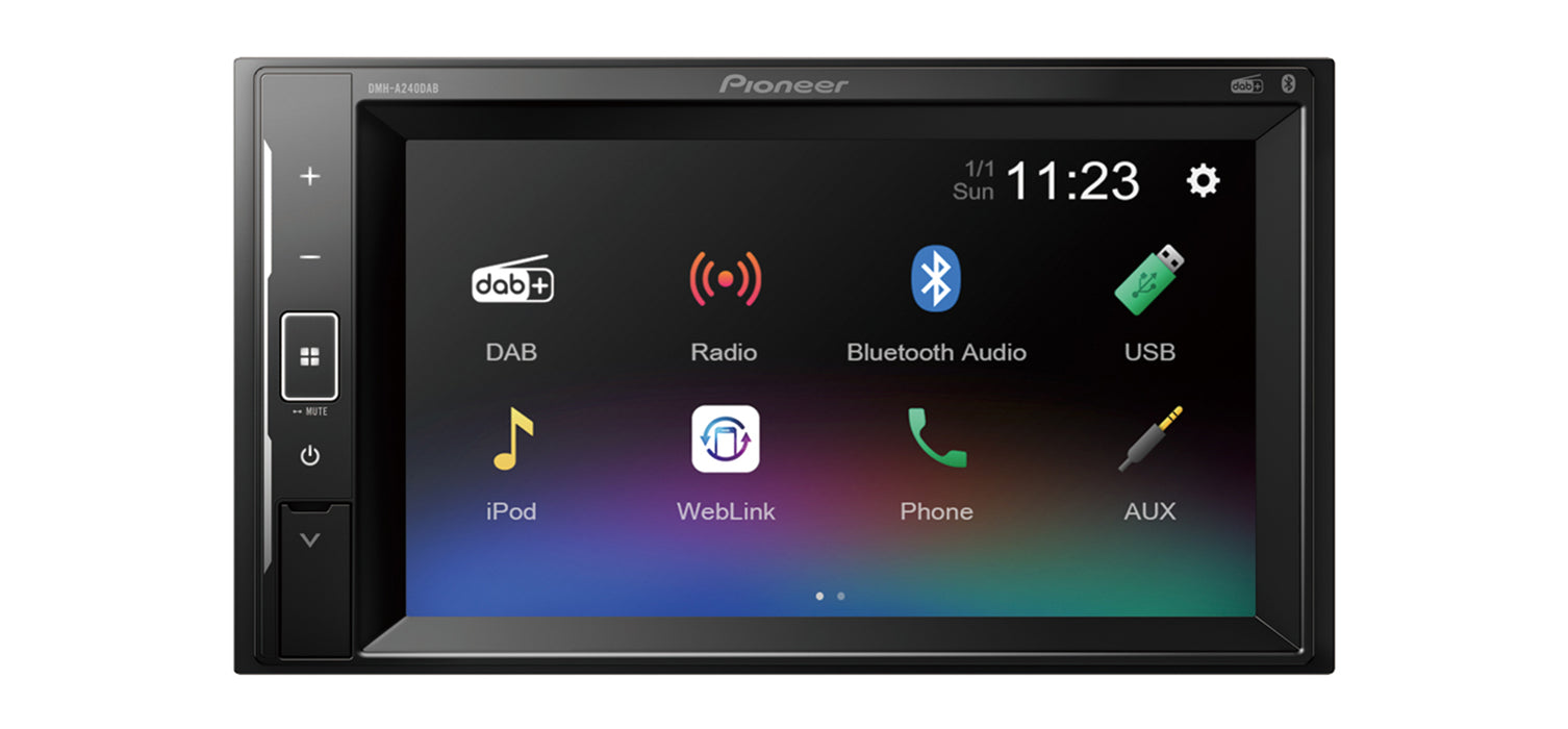 Pioneer DMH-A240DAB Double Din Stereo with DAB, Bluetooth and a 6.2" Touchscreen