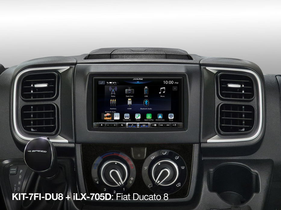 Alpine iLX-705D Digital Double Din Car Stereo with Apple CarPlay and Android Auto