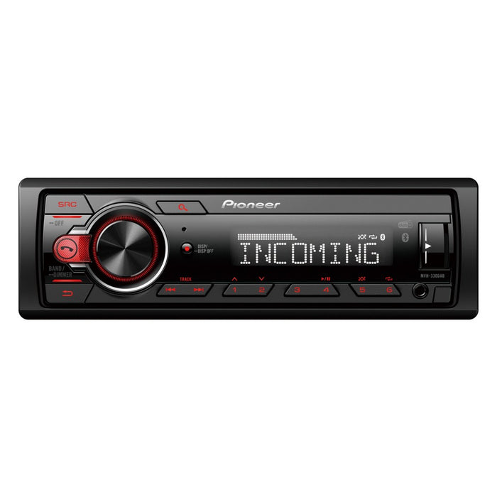 Pioneer MVH-330DAB Single Din Stereo with DAB, Bluetooth, USB and Compatible with Android Devices