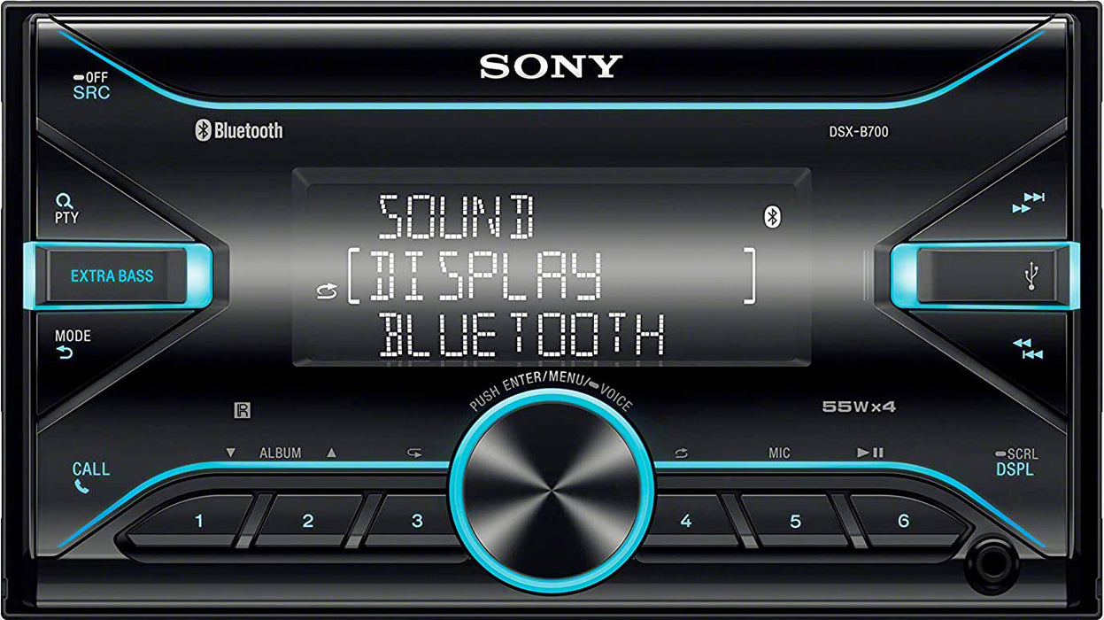 Sony DSX-B700 Mechless Double Din Car Stereo with Dual Bluetooth, USB and AUX Plus More